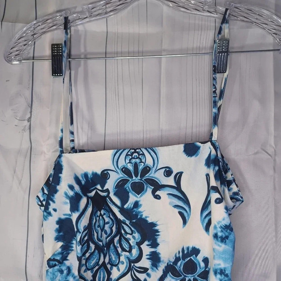 Zara Floral Spaghetti Strap Top With Cinched Sides NWT - Picture 9 of 10